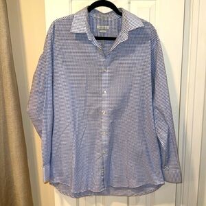 Men’s Perry Ellis blue Checkered button down